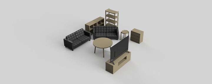 DL5003 - Household Furniture Pack B OO Scale Download