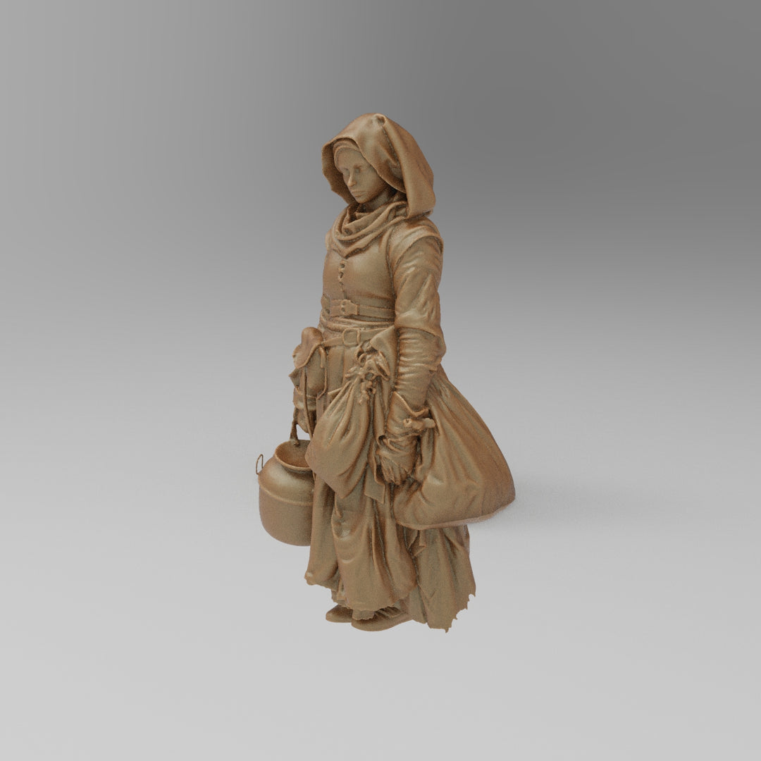 SW9014 Medieval Farm Girl With Pot