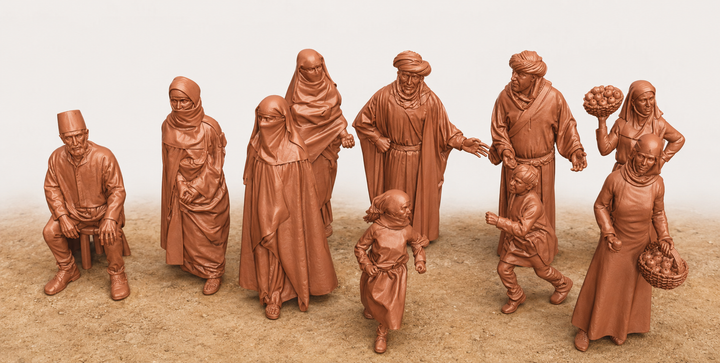 SWM076 Medieval Arab Villagers Set B