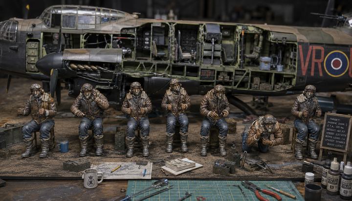 SW2209 WWII RAF Bomber Aircrew Figures