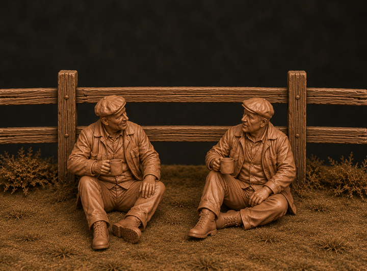 SW3126 2 Farm Hands Sitting