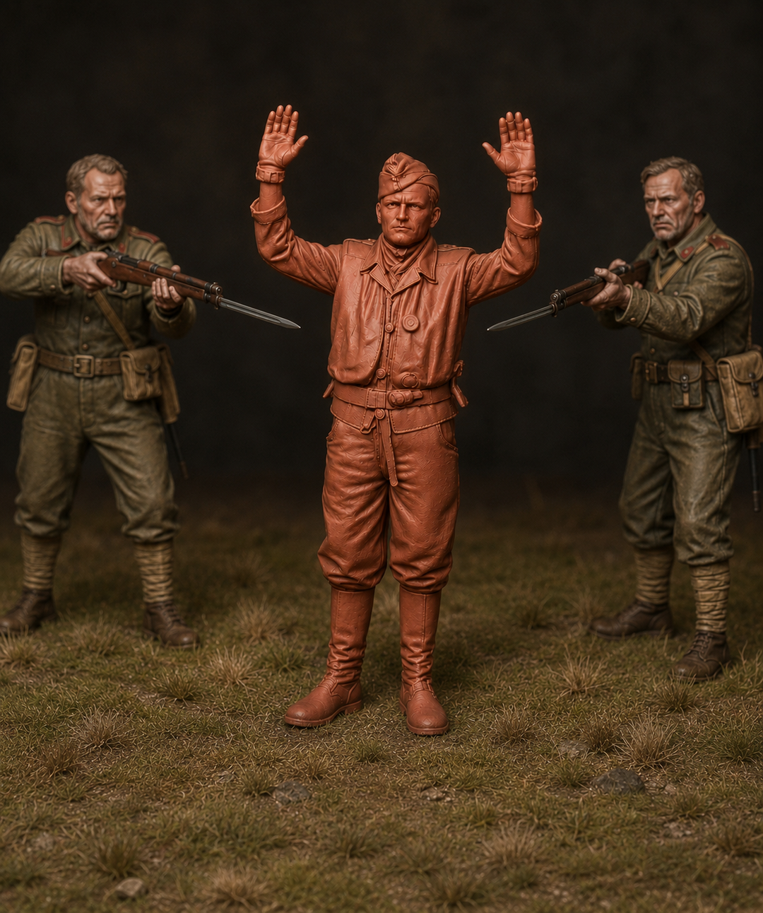 SW5109 WW2 German Pilot Hands Up - POW