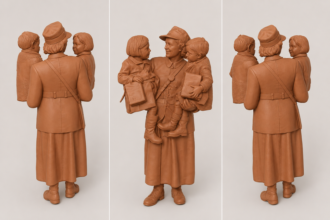 SW9376 WW2 Conductress or Clippie with Child Evacuees