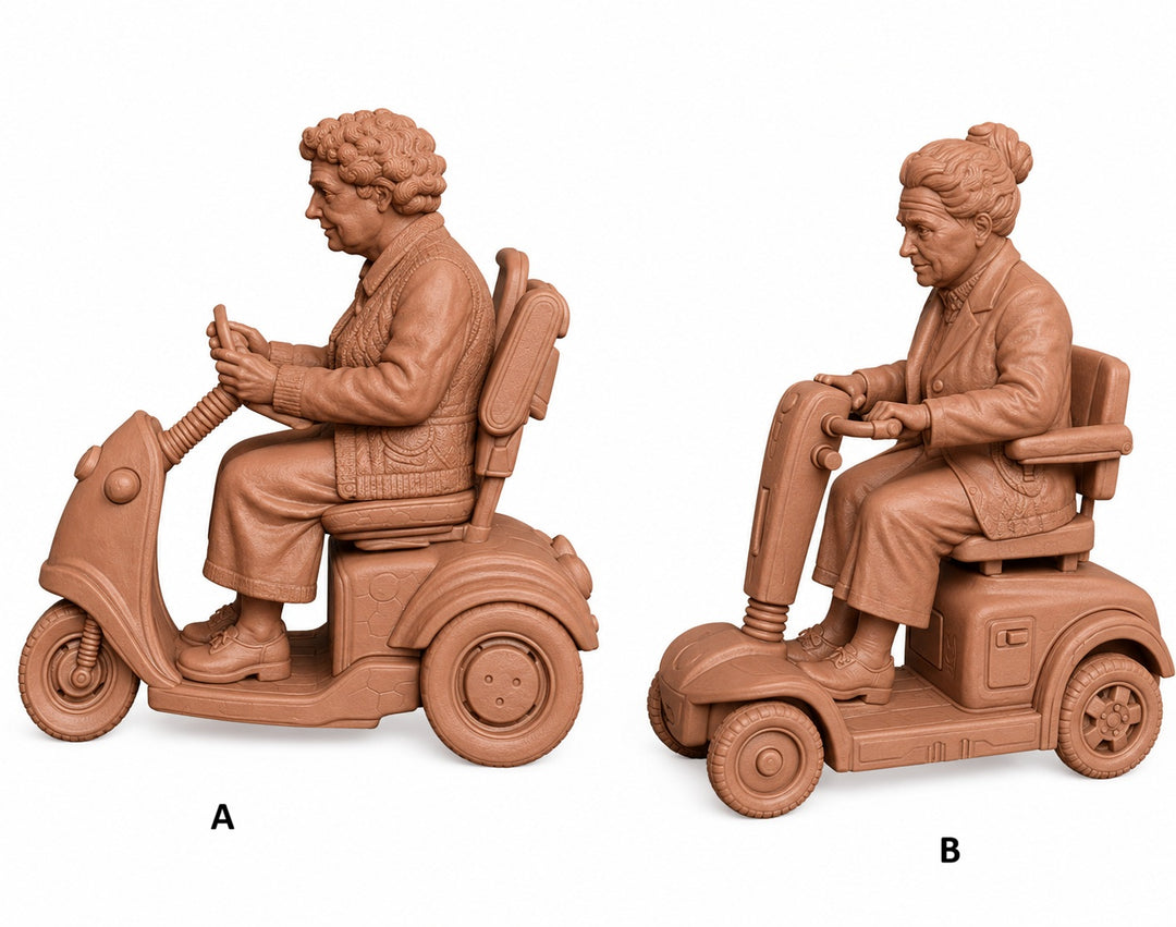 SW9524 Female Pensioner B on Electric Scooter