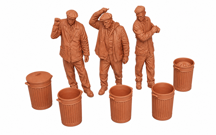 SW9527 1940 - 1970 Bin Men x 3