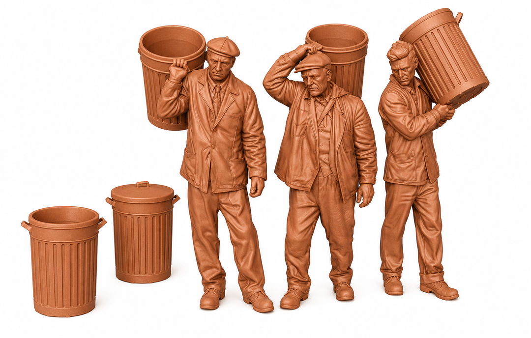 SW9527 1940 - 1970 Bin Men x 3