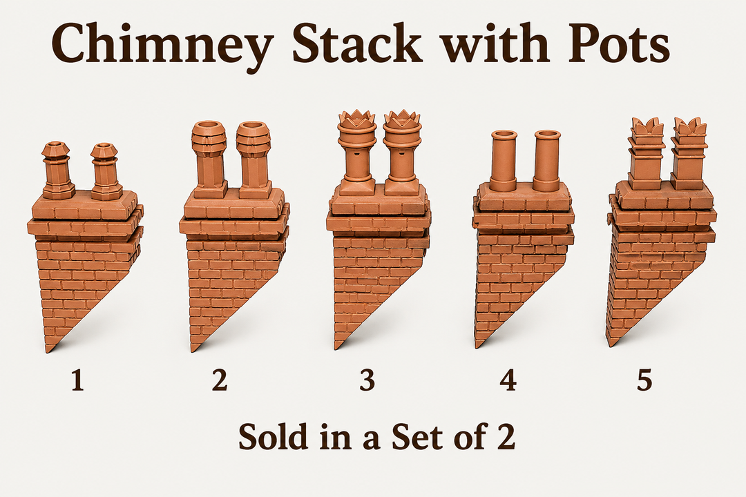 SWD053 OO Scale Chimney Stack with Pots