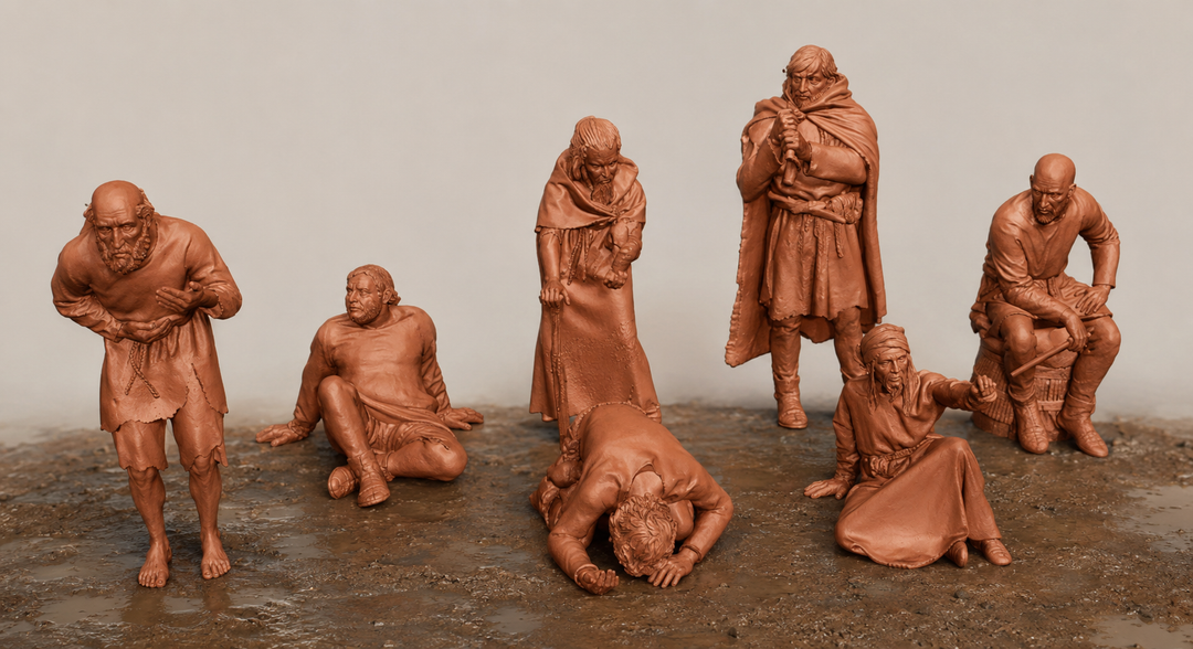 SWM179 Medieval Villagers Set D