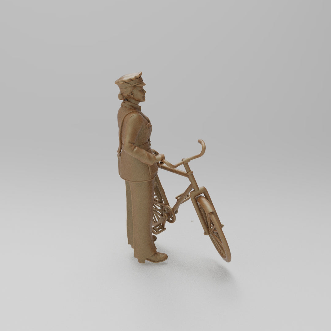 SW1154 WW2 RAF WAAF with Pushbike