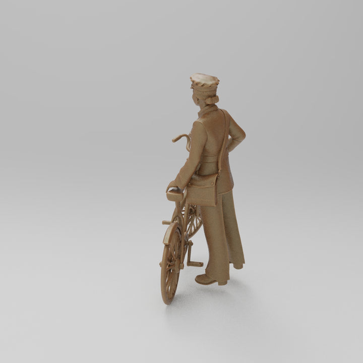 SW1154 WW2 RAF WAAF with Pushbike