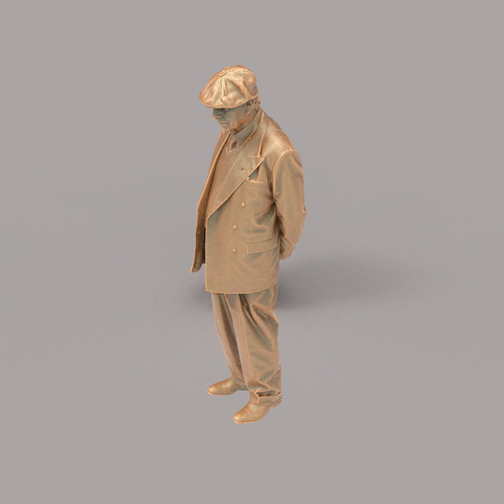 132s-0029 WW2 Older Gentleman Figure
