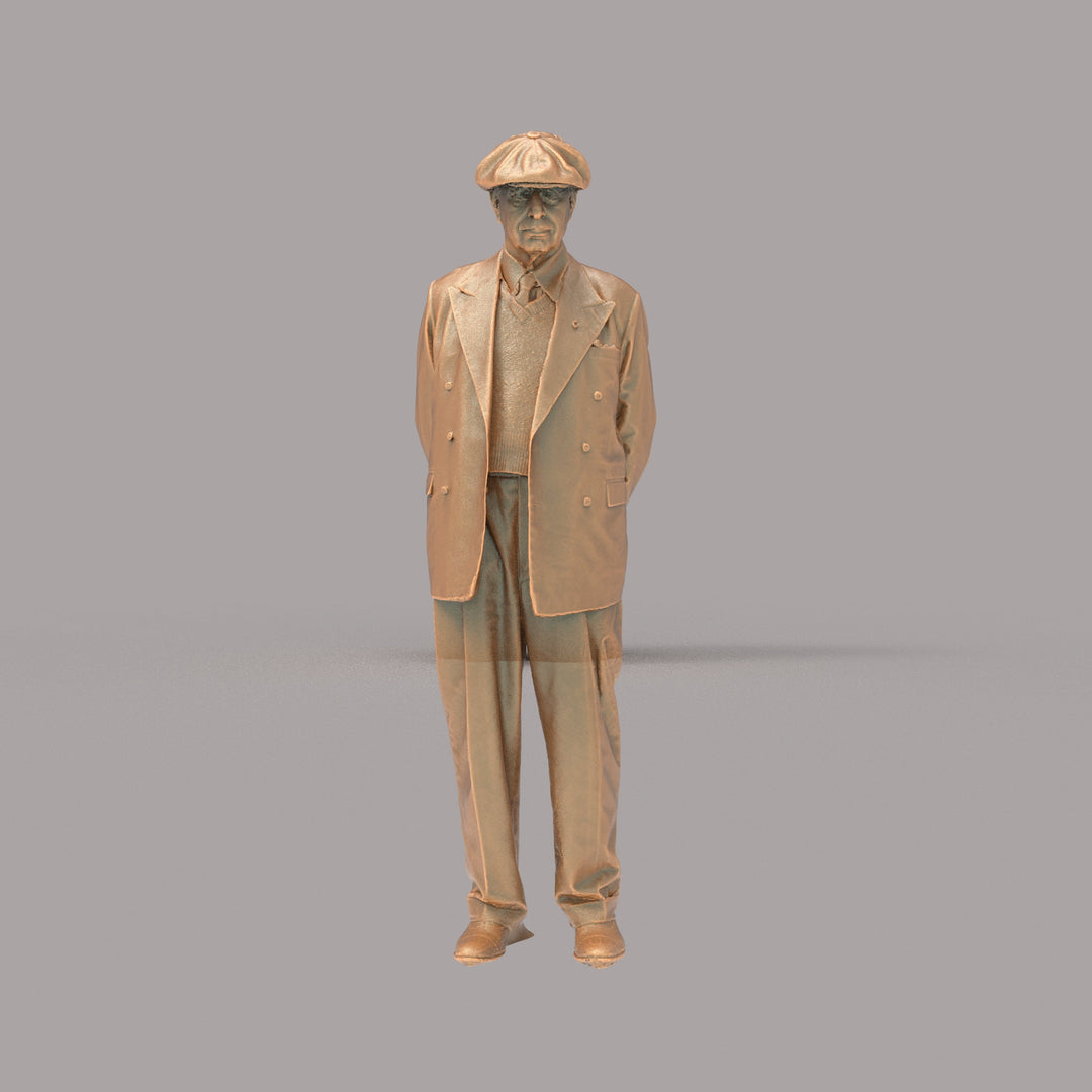 132s-0029 WW2 Older Gentleman Figure