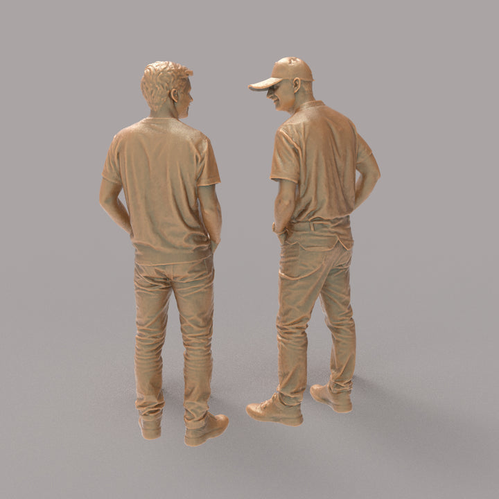 MM4315 2 Males on Street Chatting