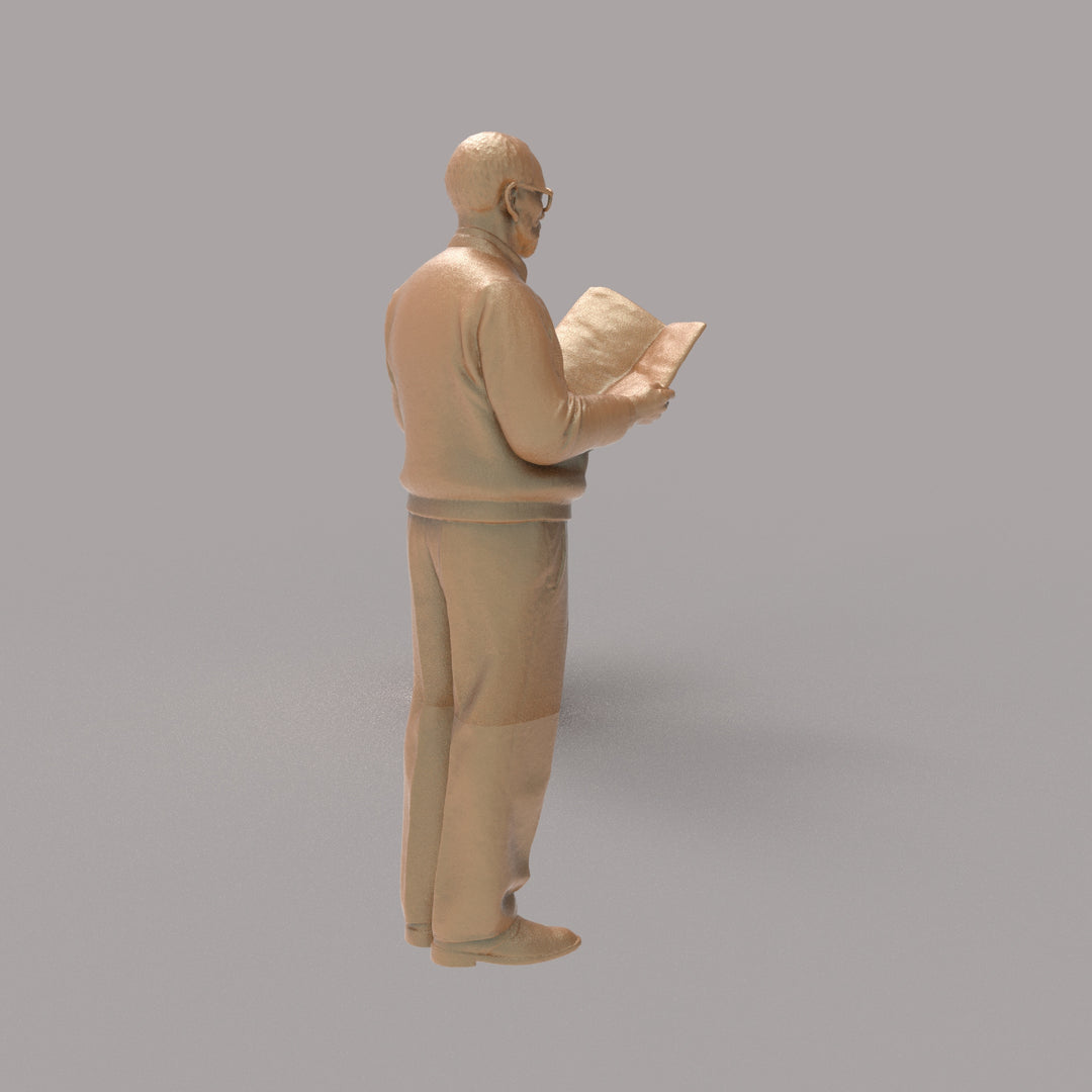 SW4320 Old Fella reading Paper