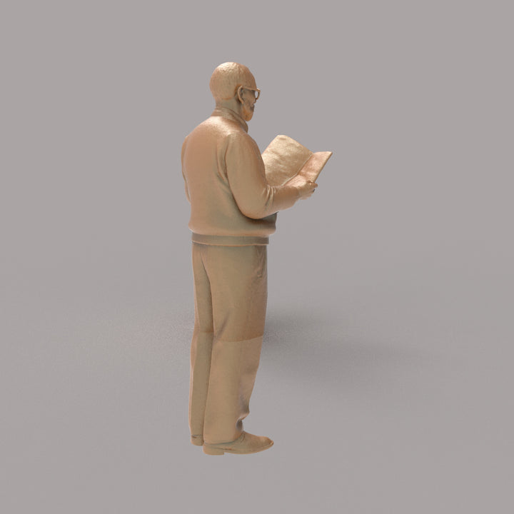 SW4320 Old Fella reading Paper
