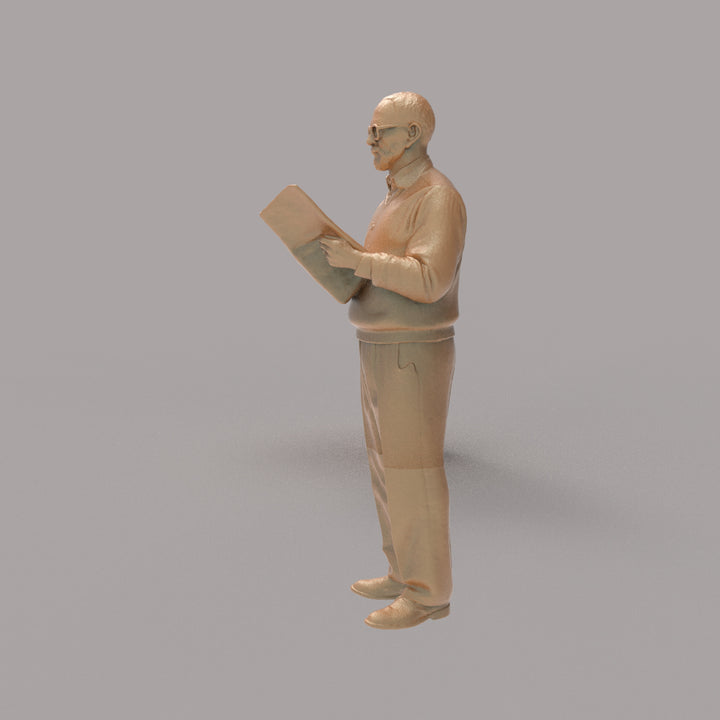 SW4320 Old Fella reading Paper