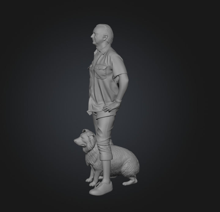 SW9204 Male and Dog at Beach