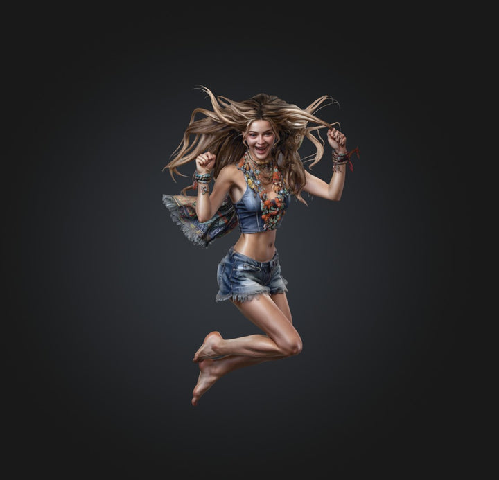 SW9215 Girl Leaping into the Air