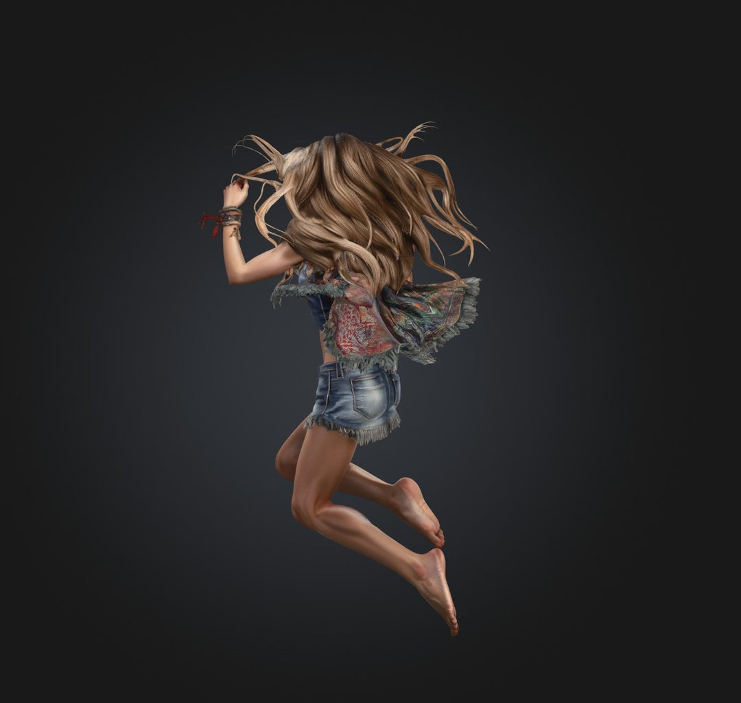 SW9215 Girl Leaping into the Air