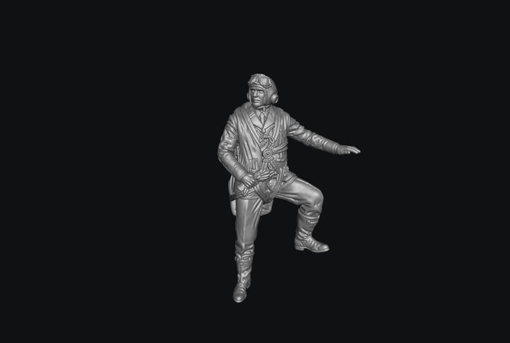 SW9240 WW2 RAF Pilot Climbing Into Cockpit