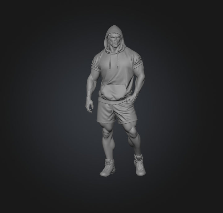SW9242 16mm Muscle man in hoodie