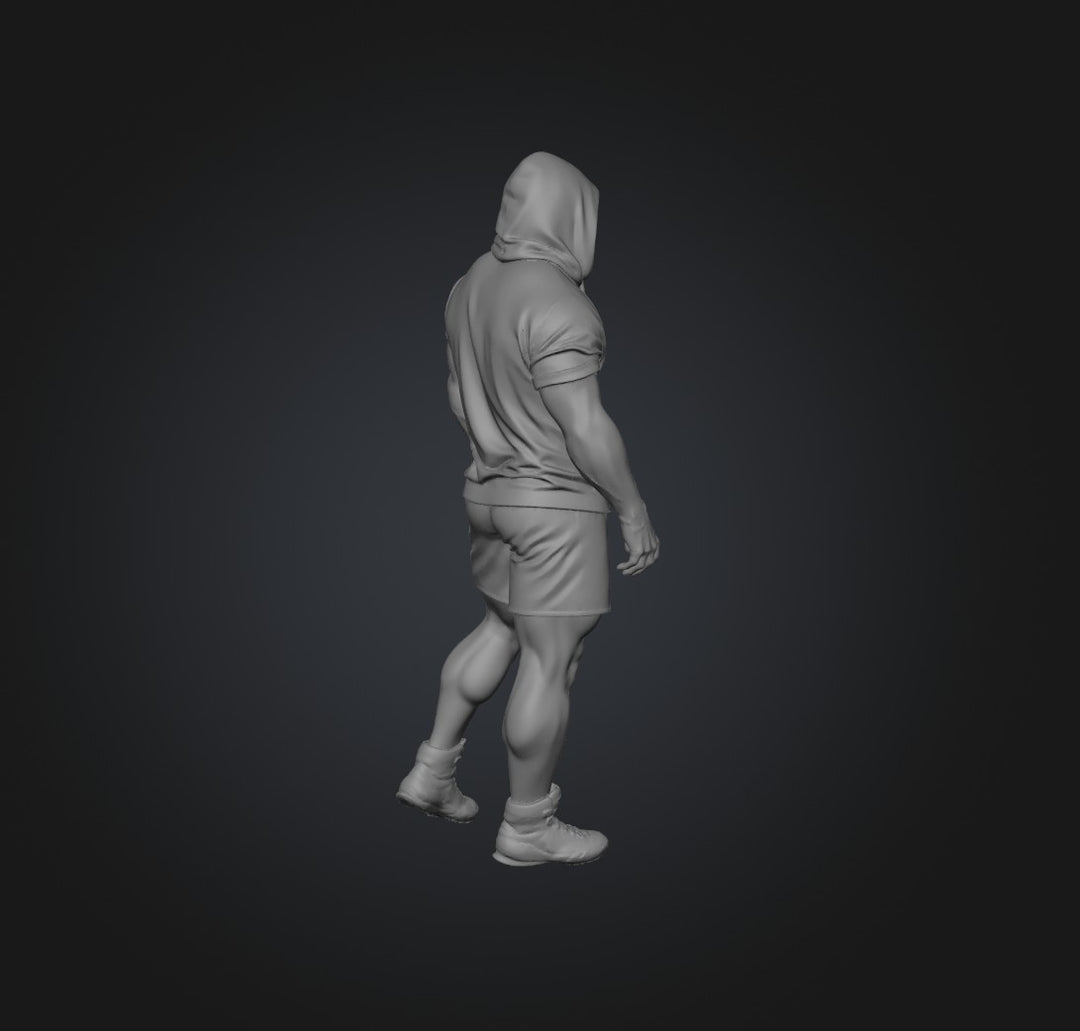 SW9242 16mm Muscle man in hoodie