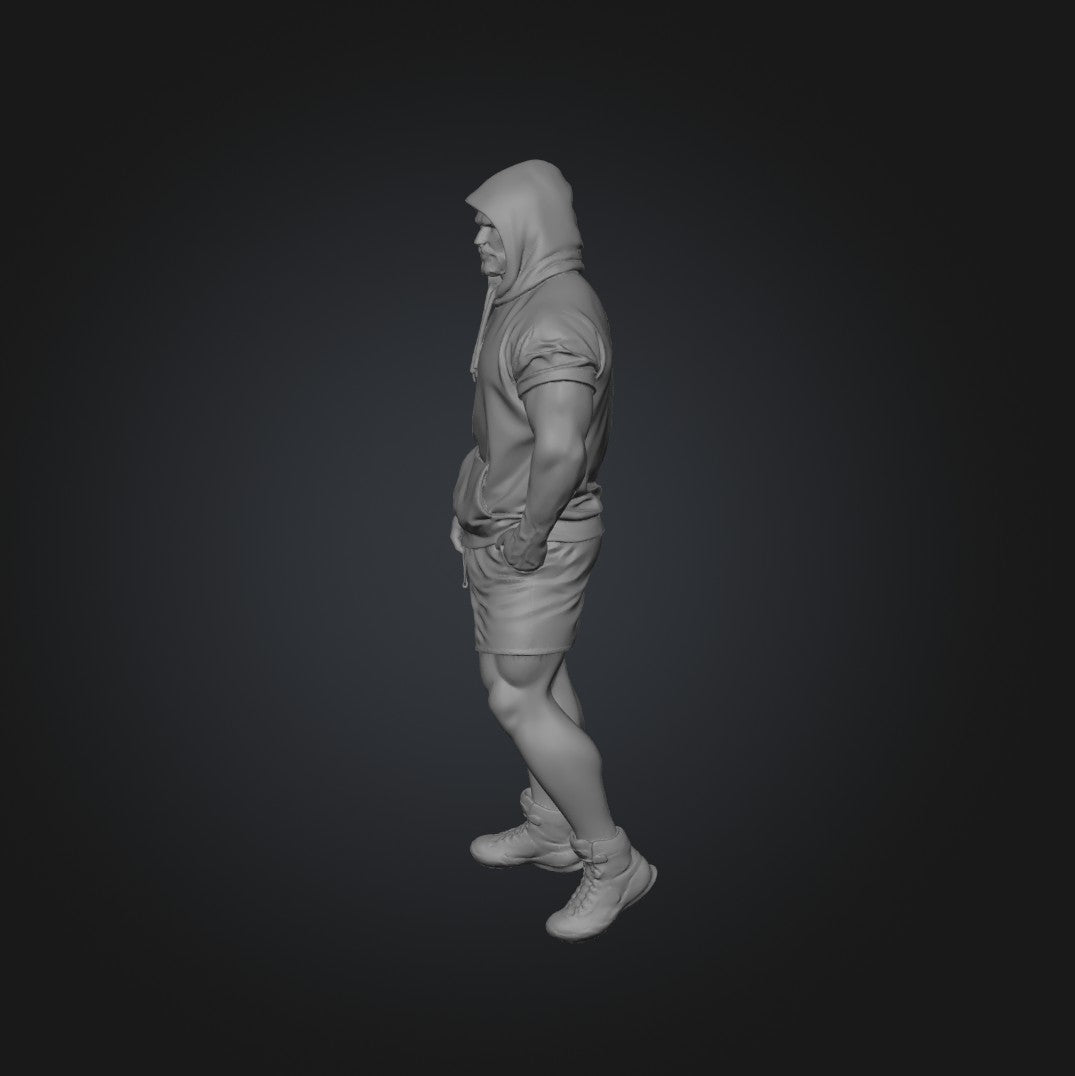 SW9242 16mm Muscle man in hoodie