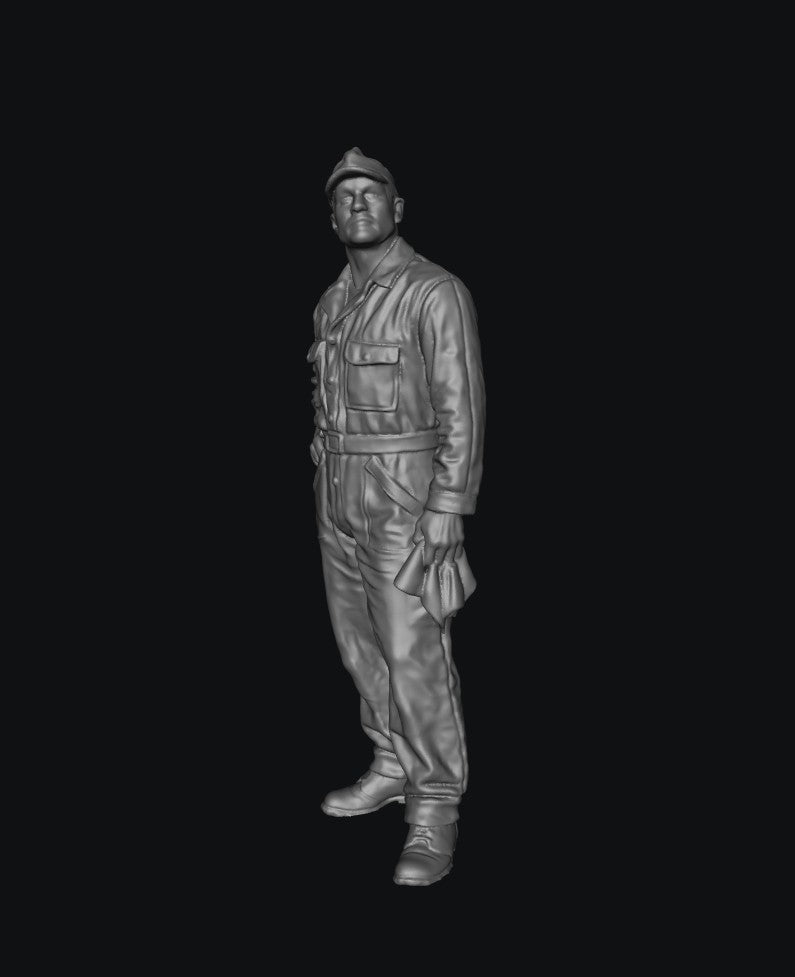 SW8244 WW2 Allied Air Force Ground Crew Looking Up