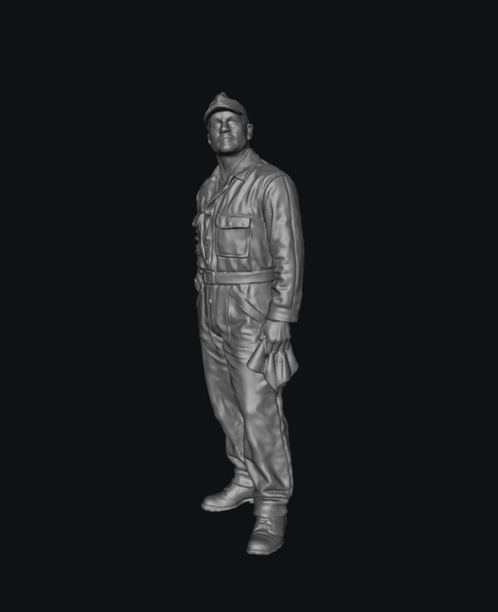 SW8244 WW2 Allied Air Force Ground Crew Looking Up