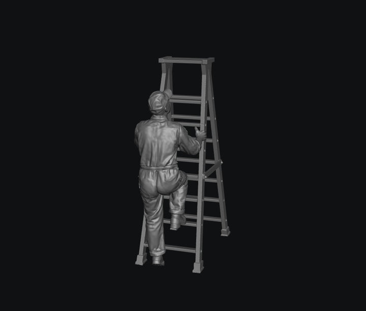 SW9283 WW2 Allied Ground Crew - Climbing Ladder