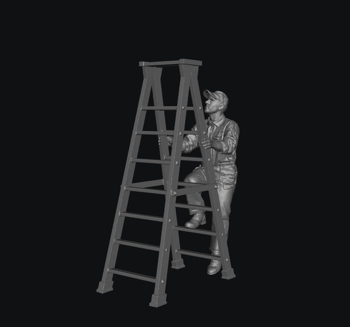 SW9283 WW2 Allied Ground Crew - Climbing Ladder