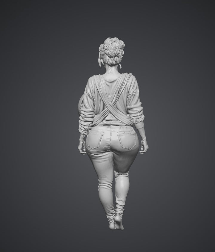 SW3120 Large Busted Girl Walking