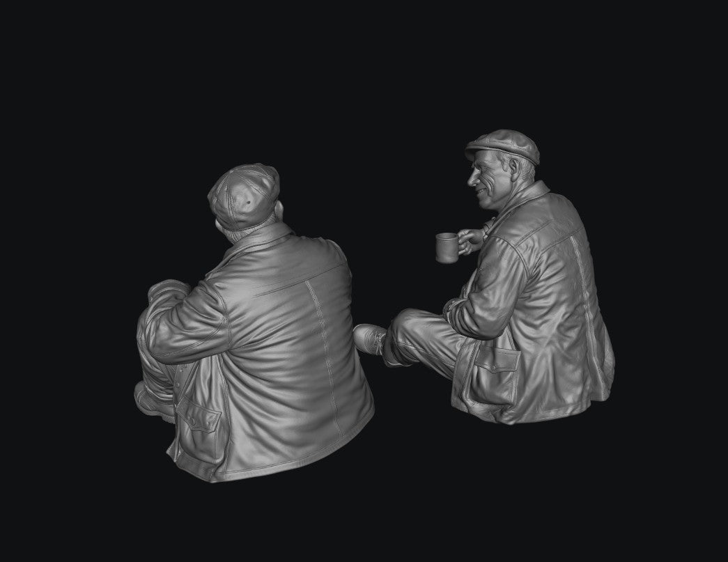 SW3126 2 Farm Hands Sitting