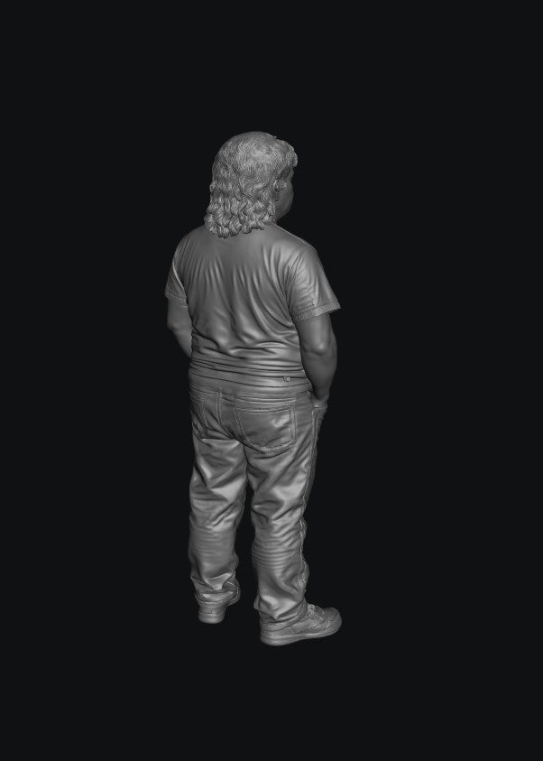 SW2218 Man with Mullet Hair Cut - Casual clothes