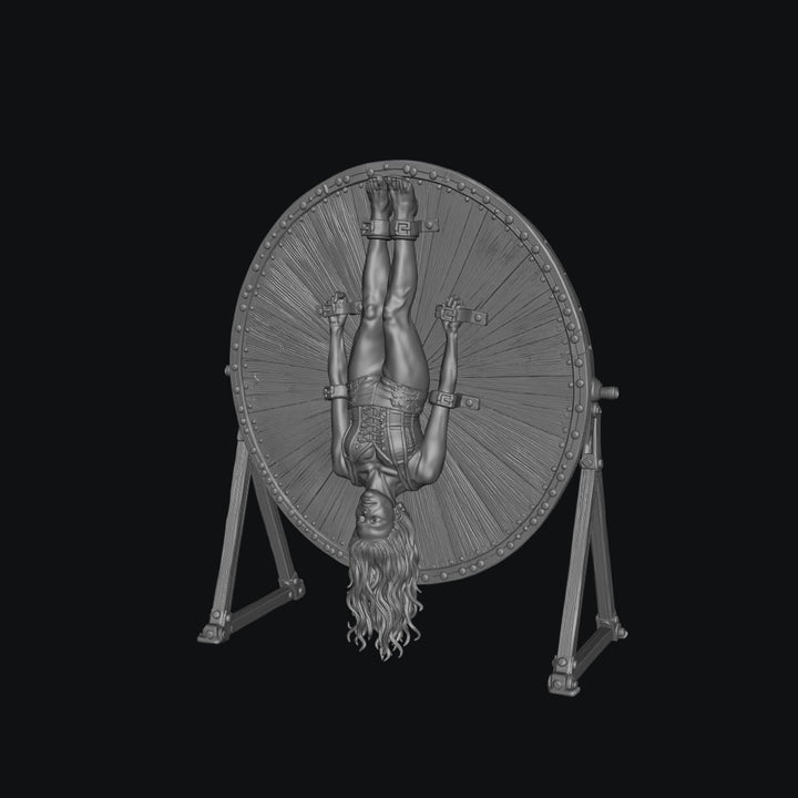 SW9365 Circus Female on knife Throwing Wheel
