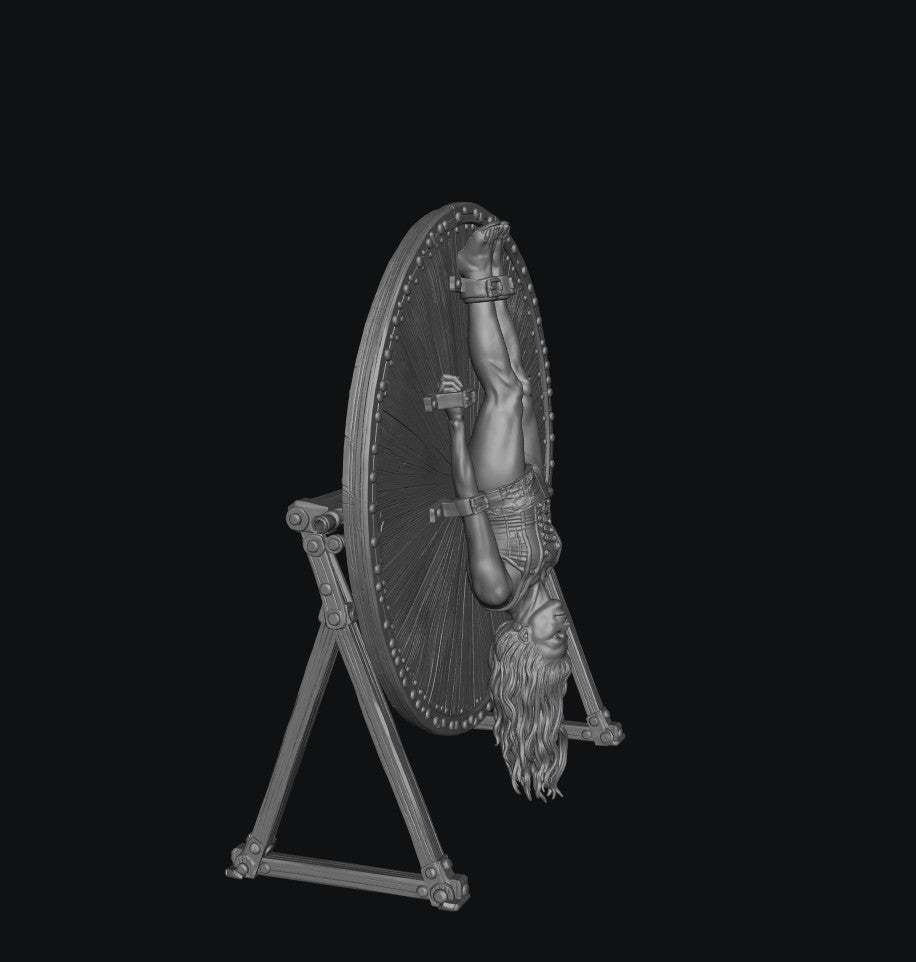 SW9365 Circus Female on knife Throwing Wheel