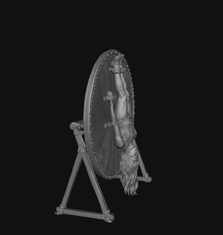 SW9365 Circus Female on knife Throwing Wheel