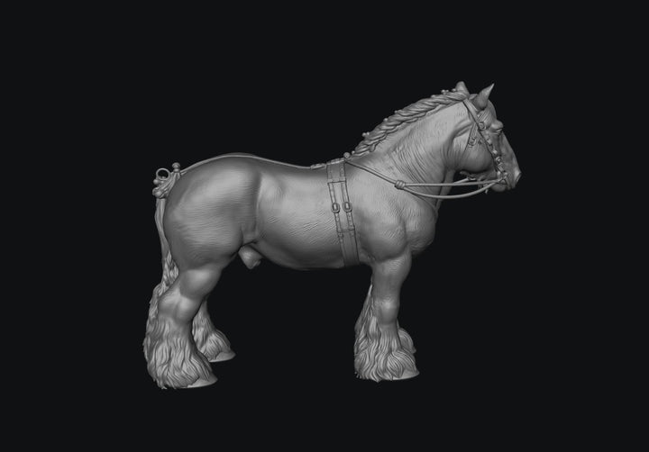 SWF004 Shire Horse C in Harness