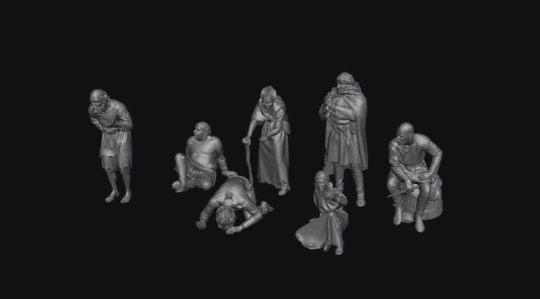 SWM179 Medieval Villagers Set D