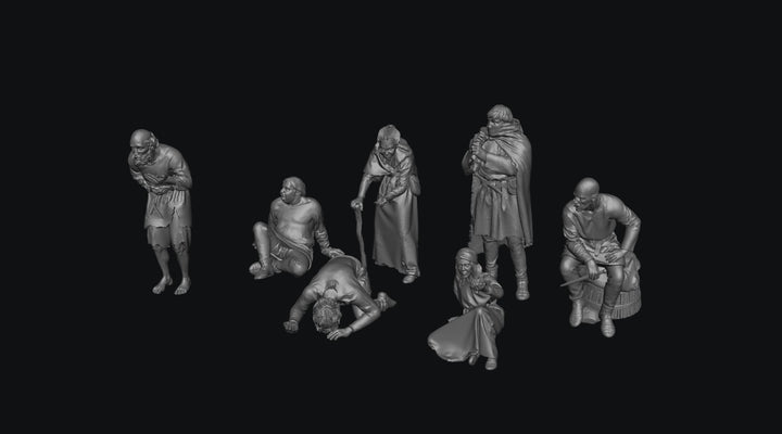 SWM179 Medieval Villagers Set D