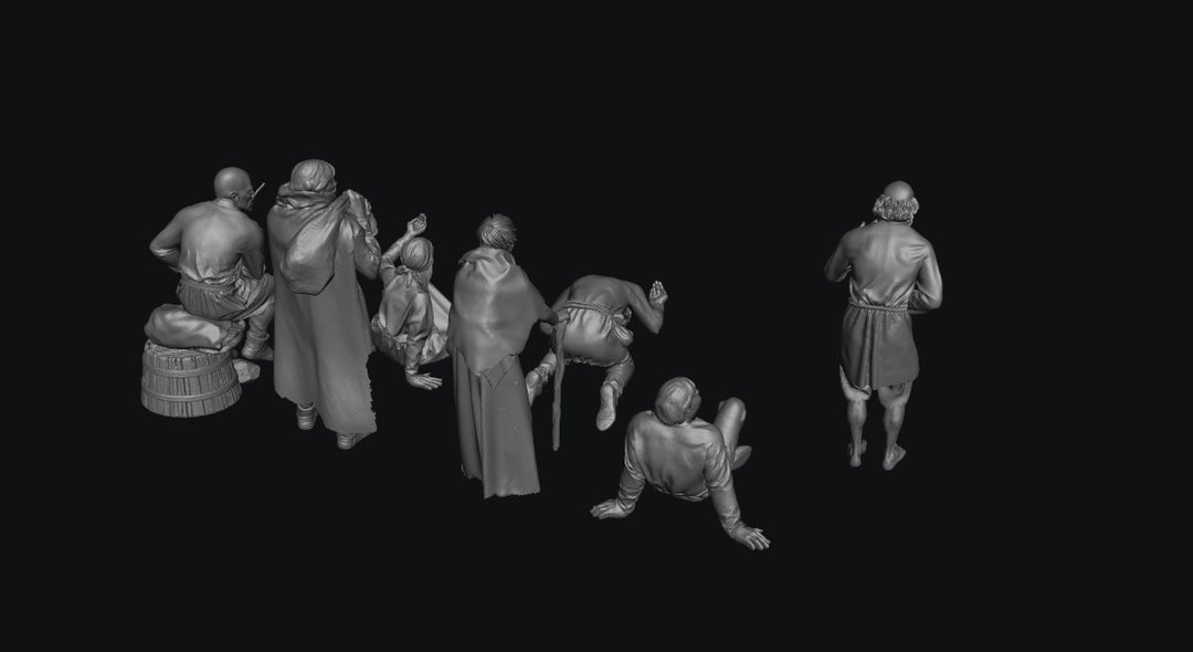 SWM179 Medieval Villagers Set D