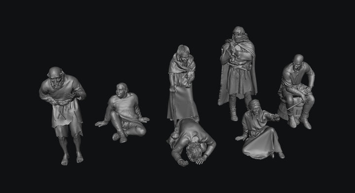 SWM179 Medieval Villagers Set D