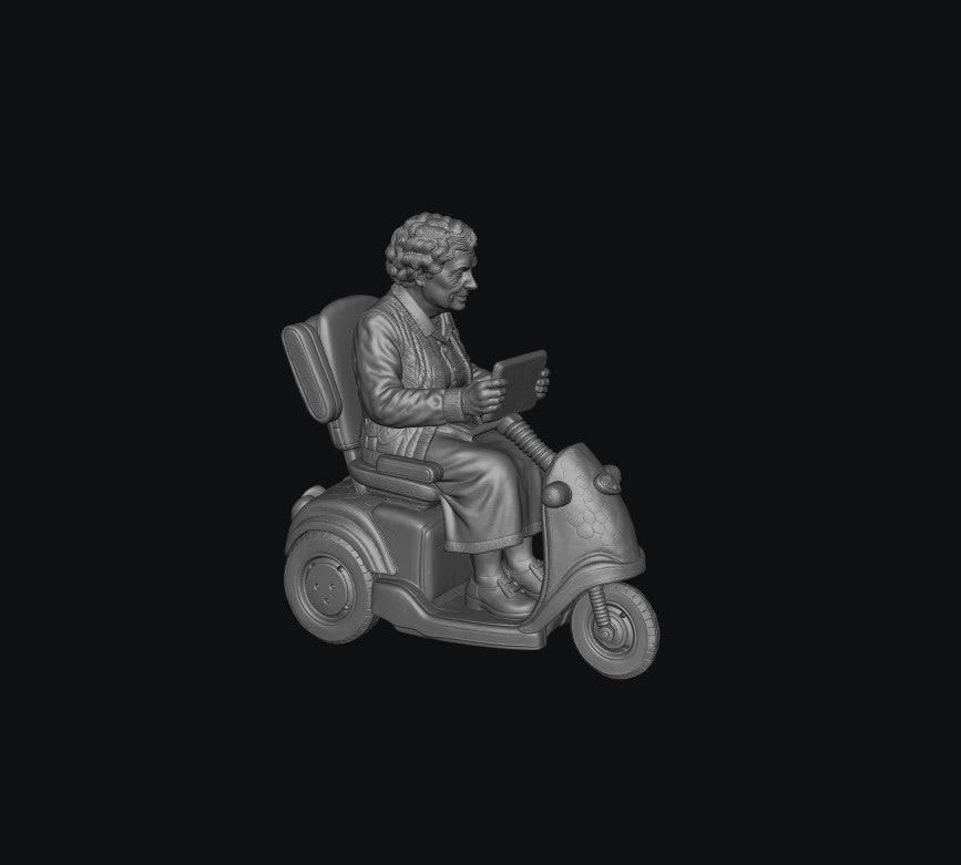 SW9524 Female Pensioner A on Electric Scooter
