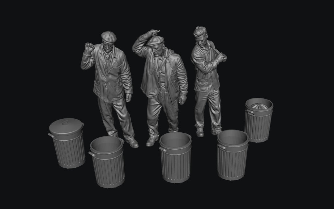 SW9527 1940 - 1970 Bin Men x 3