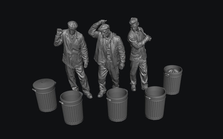 SW9527 1940 - 1970 Bin Men x 3