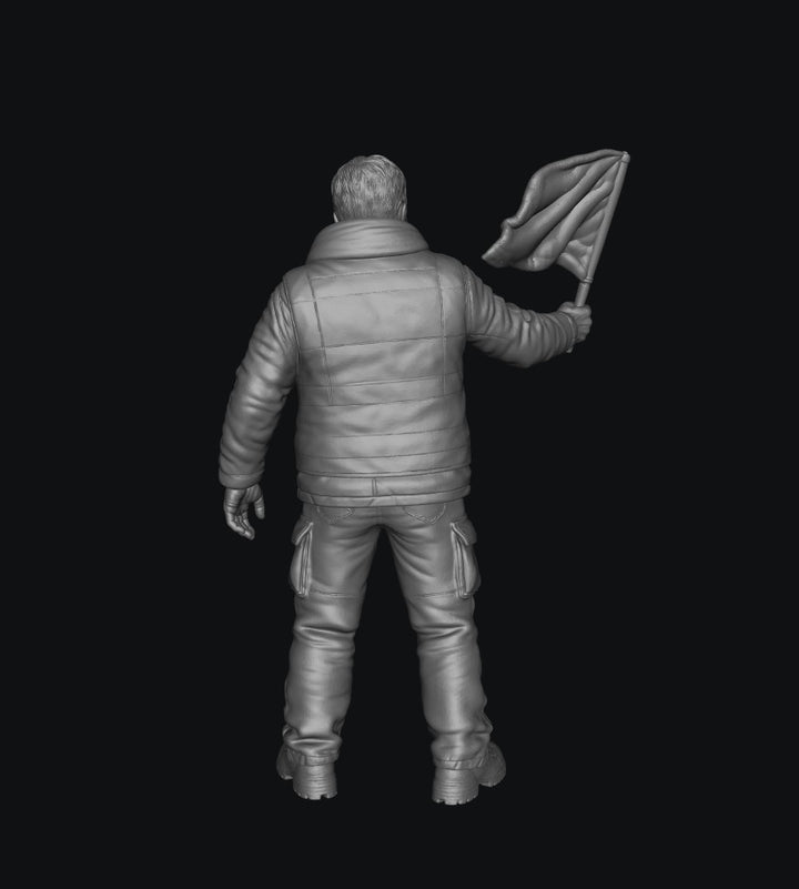 WOSC012 - Trackside Rally Crew - The Veteran Flag Marshal (Male)