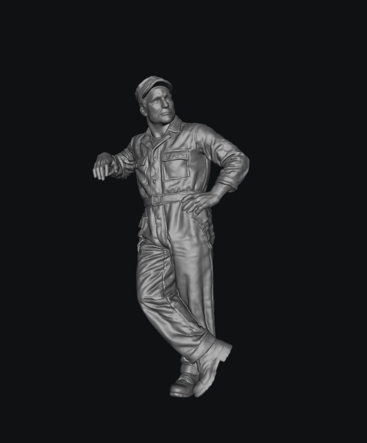 SW9283 WW2 Allied Ground Crew - Leaning Crew