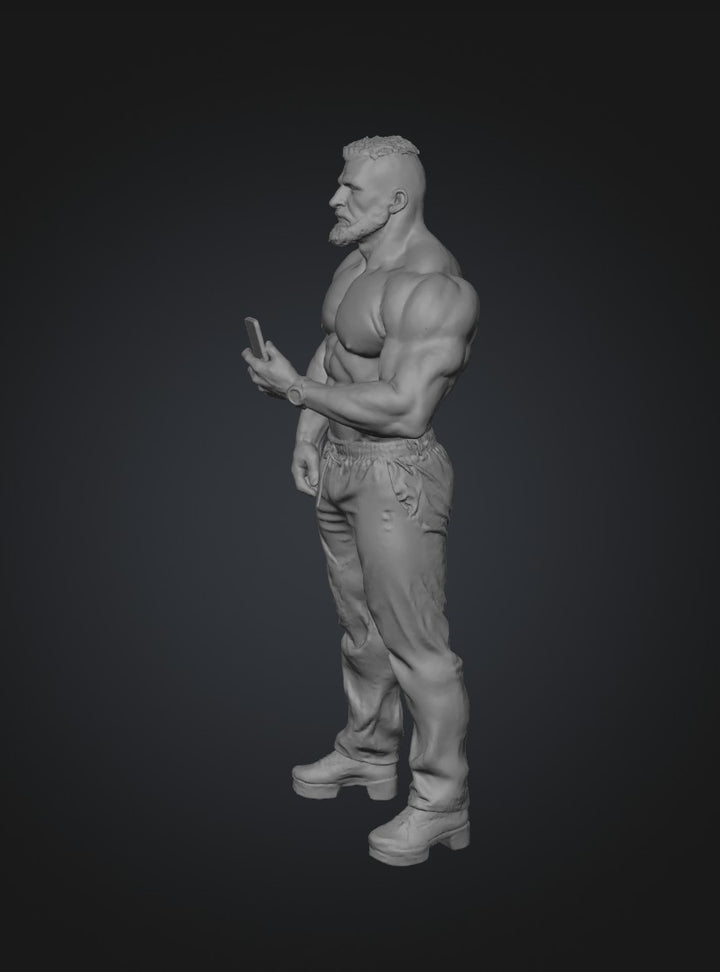 SW9295 Beach Muscle Man with Phone