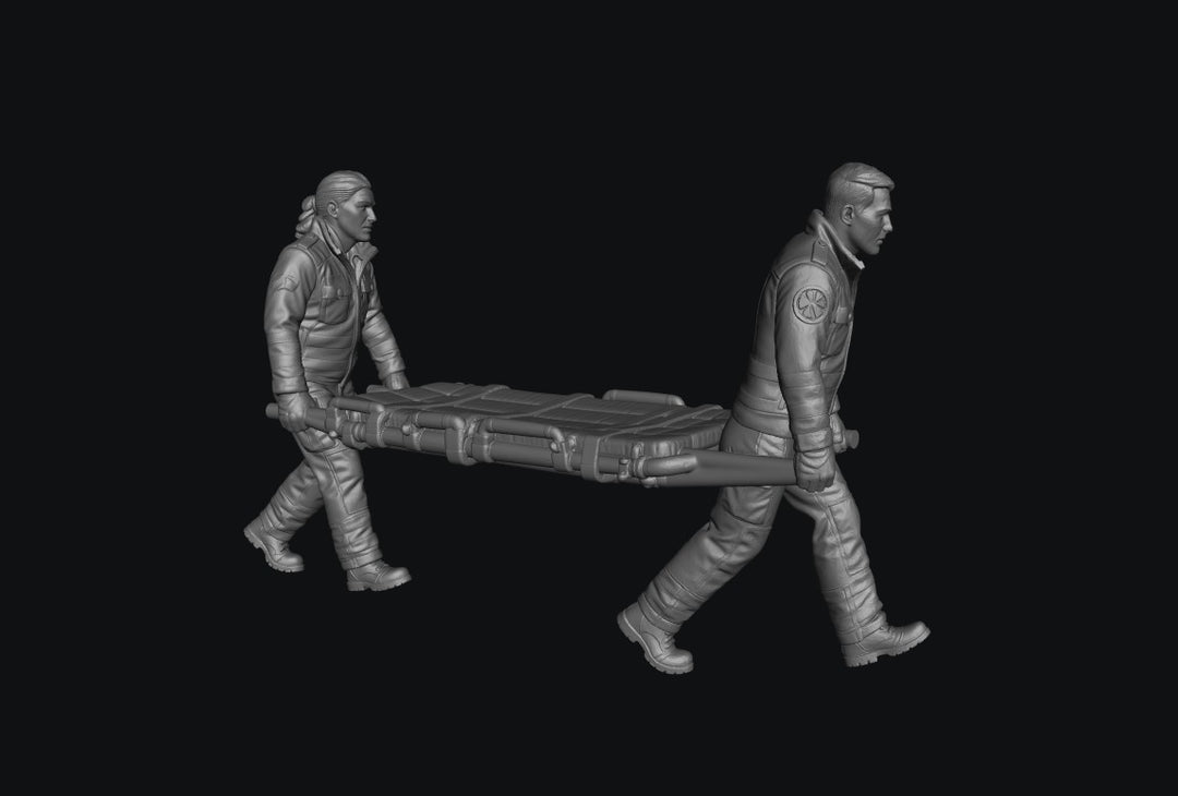 WOSC999 - Trackside Recue Crew - Paramedics with Stretcher