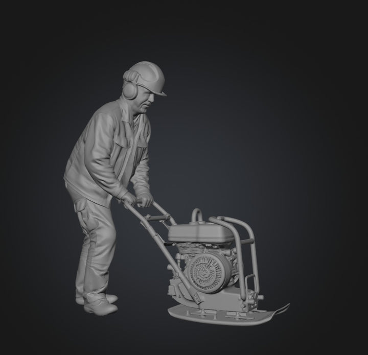 SW9305 Modern Road Workers - 12 With Compactor Plate
